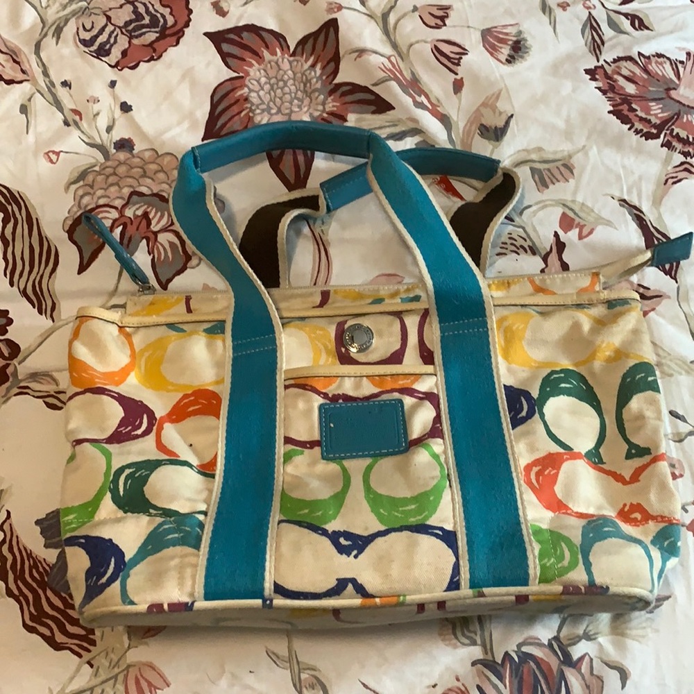 Colorful Coach Initial Bag
